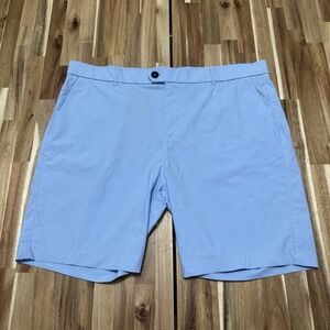 Greyson Shorts Mens 40 Blue Performance Stretch Montauk Golf Flat Front 9" Ins